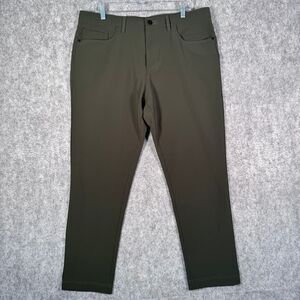 Public Rec Pants Mens 36x30 Green Chinos Straight Performance Office Casual